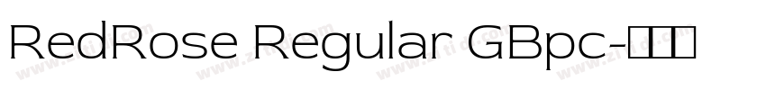 RedRose Regular GBpc字体转换